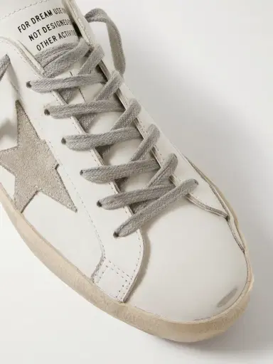 Golden Goose Super-Star Distressed Suede-Trimmed Leather Sneakers - Men | Thumbnail 5
