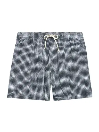 Loro Piana Daneu Straight-Leg Mid-Length Checked Swim Shorts - Men | Thumbnail 1