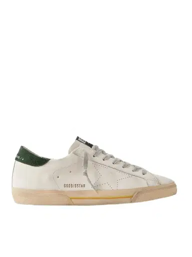 Golden Goose Superstar Suede-Trimmed Distressed Leather Sneakers - Men | Thumbnail 1 Golden Goose Superstar Suede-Trimmed Distressed Leather Sneakers - Men | Thumbnail 1