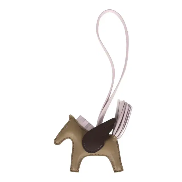 hermes Hermes Pegasus Rodeo Bag Charm PM Beige Marfa, Mauve Pale, Moka Milo Lambskin