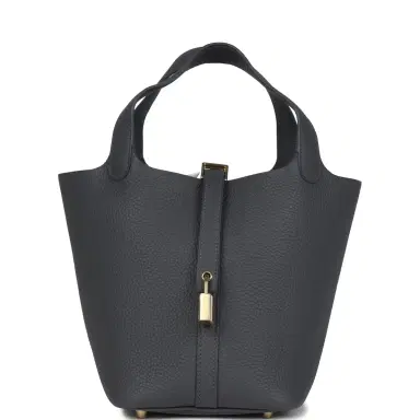 HERMÈS Hermes Picotin Lock 18 Ardoise Clemence Permabrass Hardware | Thumbnail 1 HERMÈS Hermes Picotin Lock 18 Ardoise Clemence Permabrass Hardware | Thumbnail 1