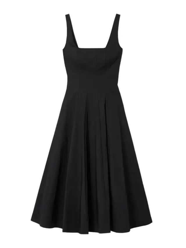 Wells Pleated Cotton-blend Poplin Midi Dress