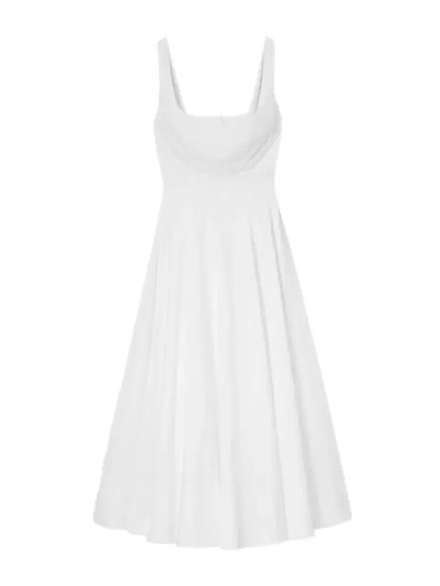 Wells Pleated Cotton-blend Poplin Midi Dress