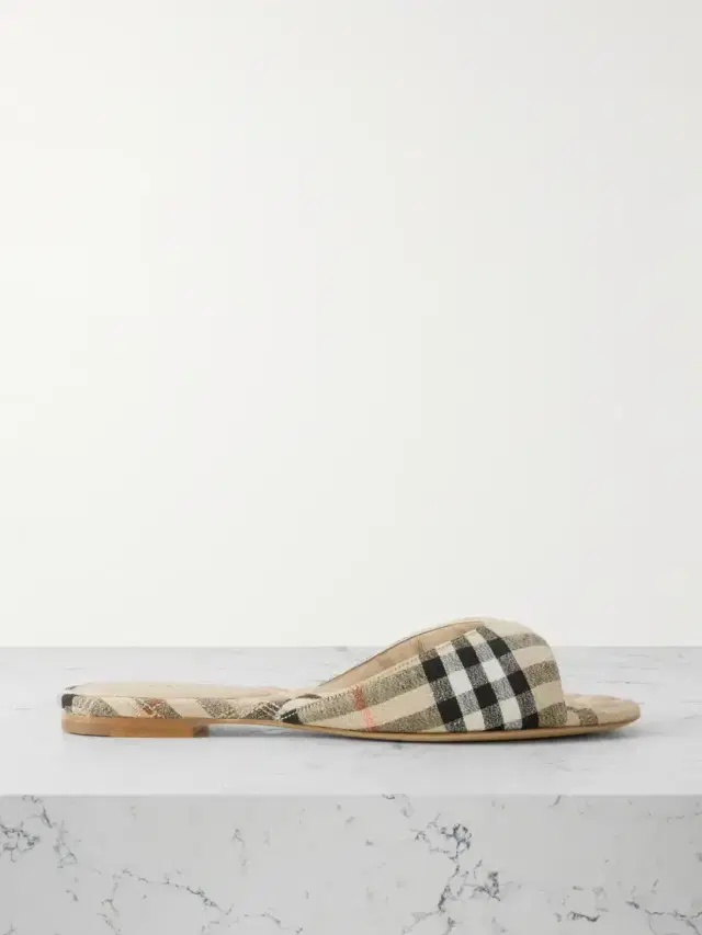 Checked Linen Slides