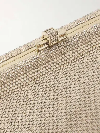 Judith Leiber Couture Slim Slide Crystal-embellished Gold-tone Clutch | Thumbnail 4