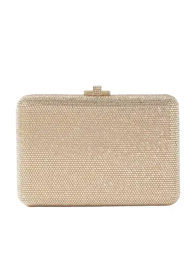 Judith Leiber Couture Slim Slide Crystal-embellished Gold-tone Clutch | Thumbnail 1