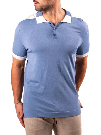 Maceoo Men's Polo Tip Shirt - Blue - Size XL | Thumbnail 2 Maceoo Men's Polo Tip Shirt - Blue - Size XL | Thumbnail 2