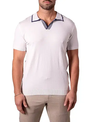 Maceoo Men's Polo Tip Shirt - White - Size Large | Thumbnail 2 Maceoo Men's Polo Tip Shirt - White - Size Large | Thumbnail 2