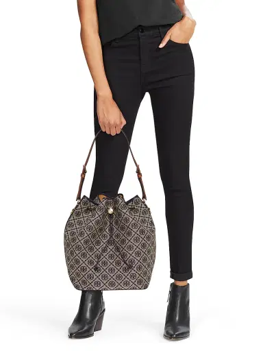 Tory Burch Women's T Monogram Oversized Bucket Bag - Tory Navy | Thumbnail 2