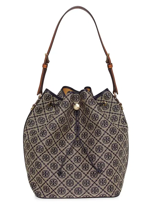 Tory Burch Women's T Monogram Oversized Bucket Bag - Tory Navy