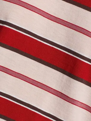 rag & bone Women's The Slub Stripe T-Shirt - Pink Multi | Thumbnail 7
