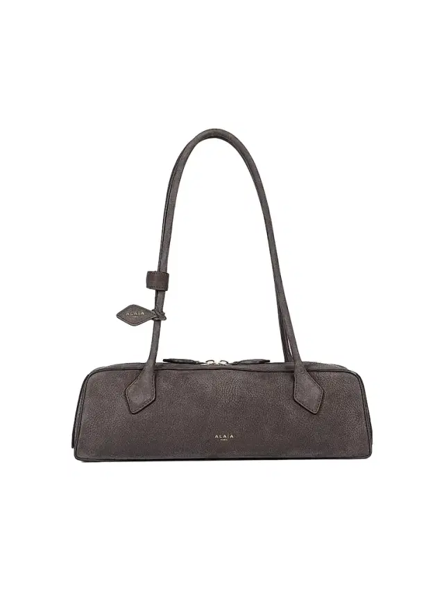 ALAIA Women's Le Teckel Leather Shoulder Bag - Anthracite