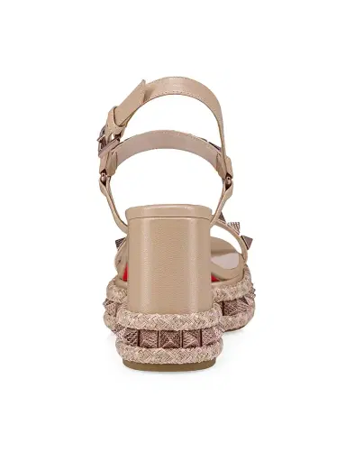 Christian Louboutin Women's Superaclou 85MM Leather Sandals - Leche | Thumbnail 3 Christian Louboutin Women's Superaclou 85MM Leather Sandals - Leche | Thumbnail 3