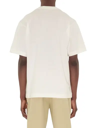 Burberry Men's Ryan Cross-Stitch EKD Cotton T-Shirt - Chalk - Size XXXL | Thumbnail 5 Burberry Men's Ryan Cross-Stitch EKD Cotton T-Shirt - Chalk - Size XXXL | Thumbnail 5