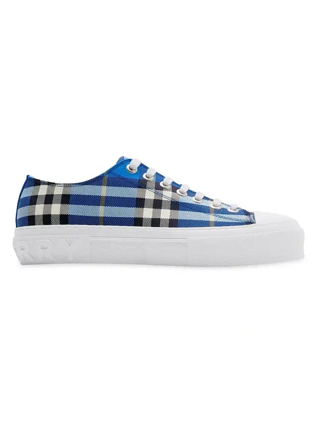 Men's Check Low-Top Sneakers - Hyacinth