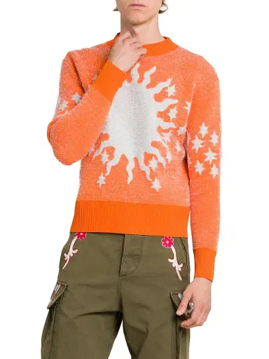 Bluemarble Men's Sun & Stars Sweater - Orange | Thumbnail 3