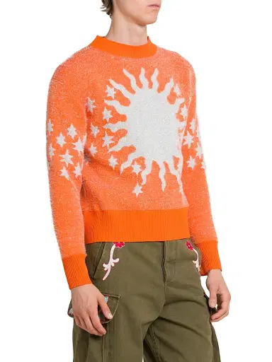 Bluemarble Men's Sun & Stars Sweater - Orange | Thumbnail 4