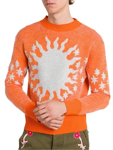 Bluemarble Men's Sun & Stars Sweater - Orange | Thumbnail 6