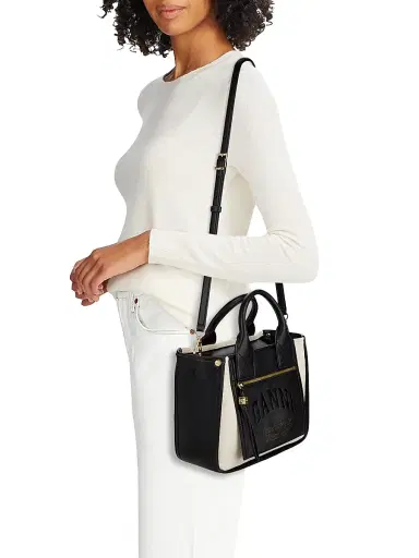 Ganni Women's Small Canvas Pocket Tote Bag - Black | Thumbnail 2