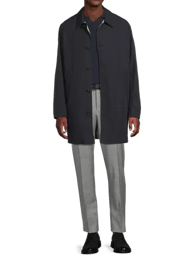 Canali Men's Silk Touch Shirt Jacket - Navy - Size 44 | Thumbnail 2 Canali Men's Silk Touch Shirt Jacket - Navy - Size 44 | Thumbnail 2