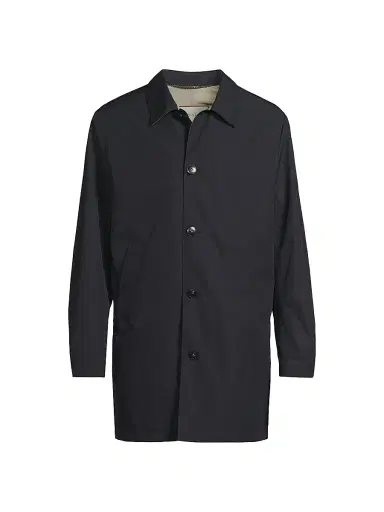 Canali Men's Silk Touch Shirt Jacket - Navy - Size 44 | Thumbnail 1 Canali Men's Silk Touch Shirt Jacket - Navy - Size 44 | Thumbnail 1