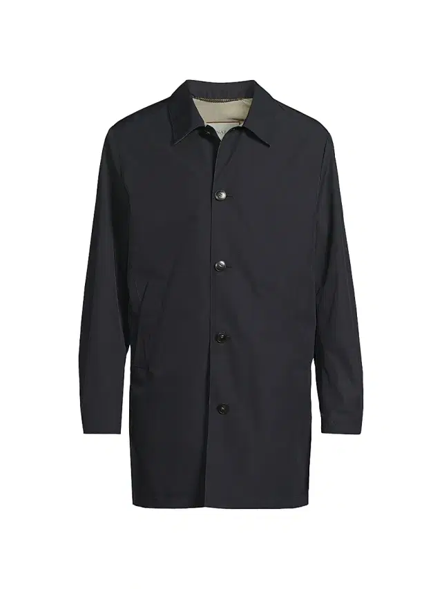 Men's Silk Touch Shirt Jacket - Navy