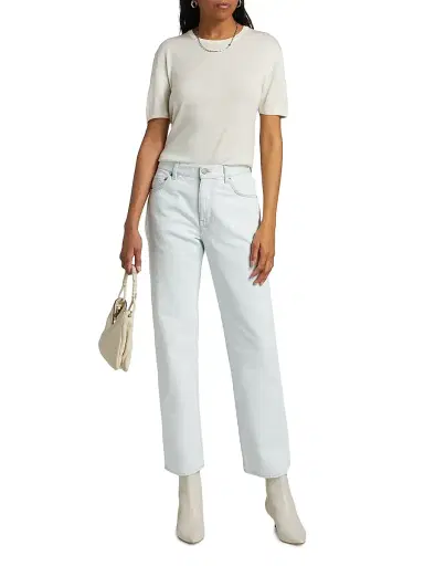 BLK DNM Women's Mid-Rise Straight Jeans - Snow Blue - Size 31 | Thumbnail 2