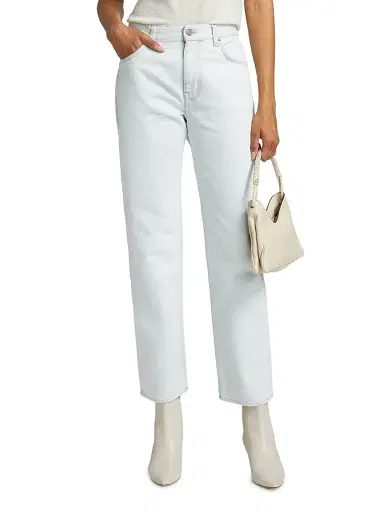 BLK DNM Women's Mid-Rise Straight Jeans - Snow Blue - Size 31 | Thumbnail 3