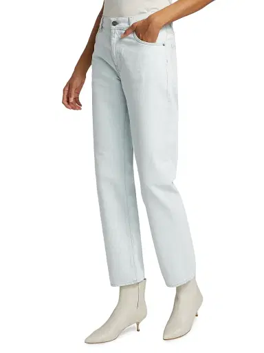 BLK DNM Women's Mid-Rise Straight Jeans - Snow Blue - Size 31 | Thumbnail 4