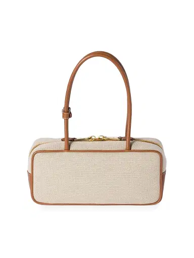 Miu Miu Women's Beau Canvas and Leather Top Handle Bag | Thumbnail 3 Miu Miu Women's Beau Canvas and Leather Top Handle Bag | Thumbnail 3
