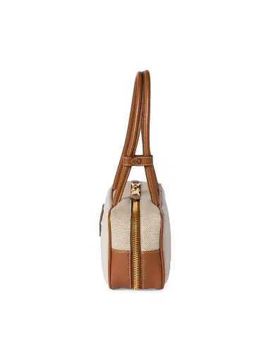 Miu Miu Women's Beau Canvas and Leather Top Handle Bag | Thumbnail 4 Miu Miu Women's Beau Canvas and Leather Top Handle Bag | Thumbnail 4