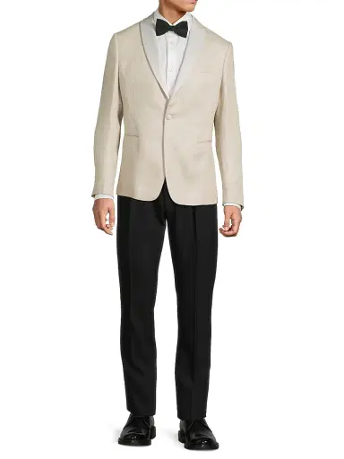 Pal Zileri Men's Metallic Linen Dinner Jacket - Beige - Size 40 | Thumbnail 2 Pal Zileri Men's Metallic Linen Dinner Jacket - Beige - Size 40 | Thumbnail 2