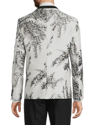 Pal Zileri Men's Floral Printed Dinner Jacket - Ivory - Size 40 | Thumbnail 5 Pal Zileri Men's Floral Printed Dinner Jacket - Ivory - Size 40 | Thumbnail 5