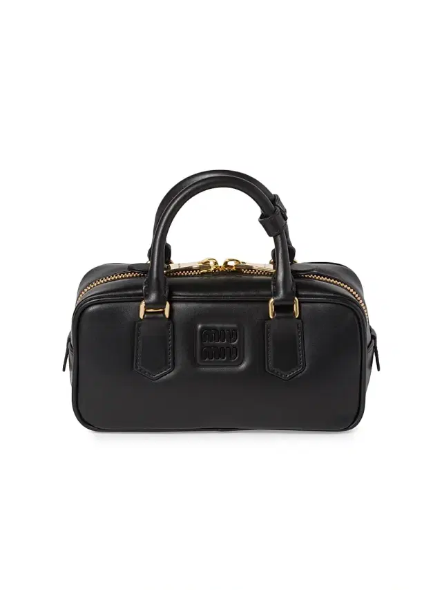 Miu Miu Women's Arcadie Leather Top Handle Bag - Black