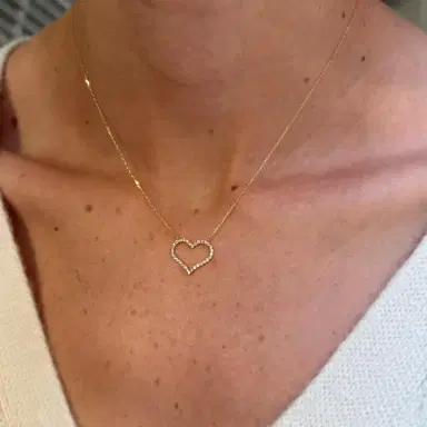 Wish Fine Jewelry 0.25ct Diamond 18K Gold Heart Pendant Necklace | Thumbnail 1 Wish Fine Jewelry 0.25ct Diamond 18K Gold Heart Pendant Necklace | Thumbnail 1