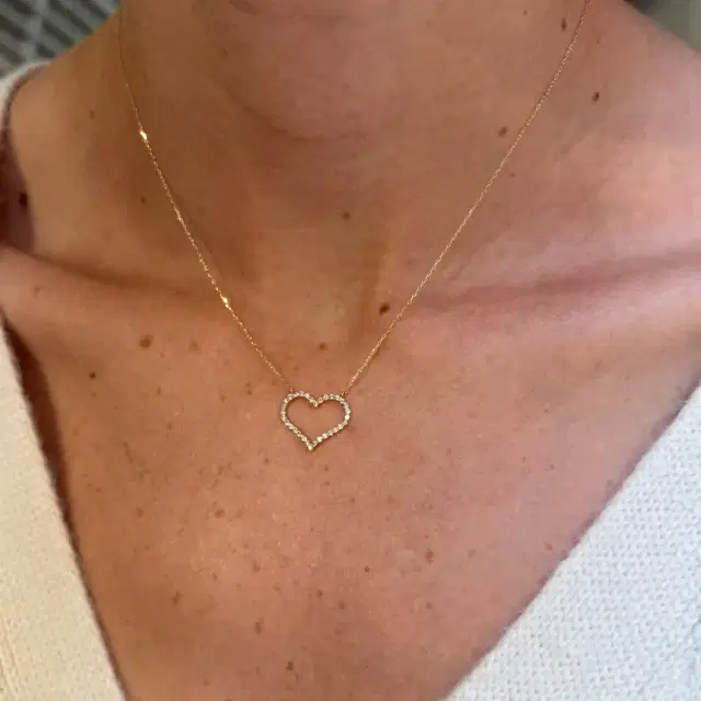 Wish Fine Jewelry 0.25ct Diamond 18K Gold Heart Pendant Necklace
