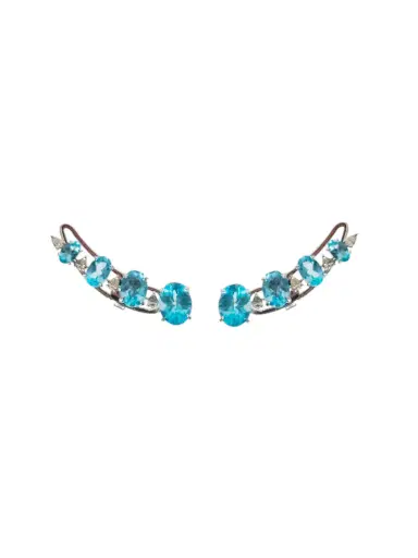 Wish Fine Jewelry Apatite Diamond 18K Gold Earrings | Thumbnail 1