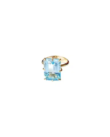 Wish Fine Jewelry Blue Topaz 18K Gold Ring | Thumbnail 1