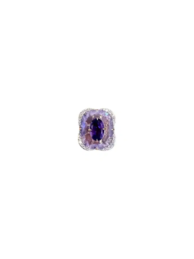 Wish Fine Jewelry Tanzanite Diamonds 18K Gold Ring
