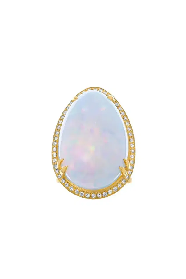 Opal Diamond Ring