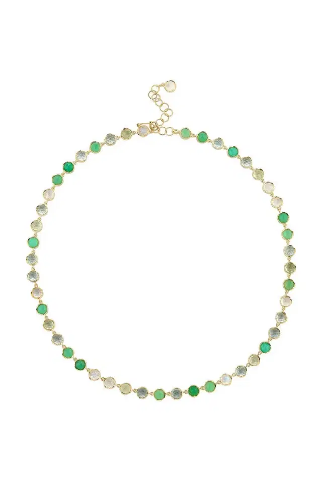 IRENE NEUWIRTH JEWELRY Small Classic Link Prehnite Moonstone Necklace