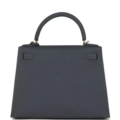 HERMÈS Hermes Kelly Sellier 28 Ardoise Epsom Gold Hardware | Thumbnail 4 HERMÈS Hermes Kelly Sellier 28 Ardoise Epsom Gold Hardware | Thumbnail 4