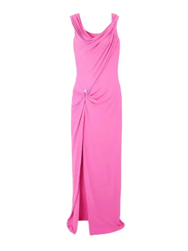 Embellished Draped Stretch-jersey Gown