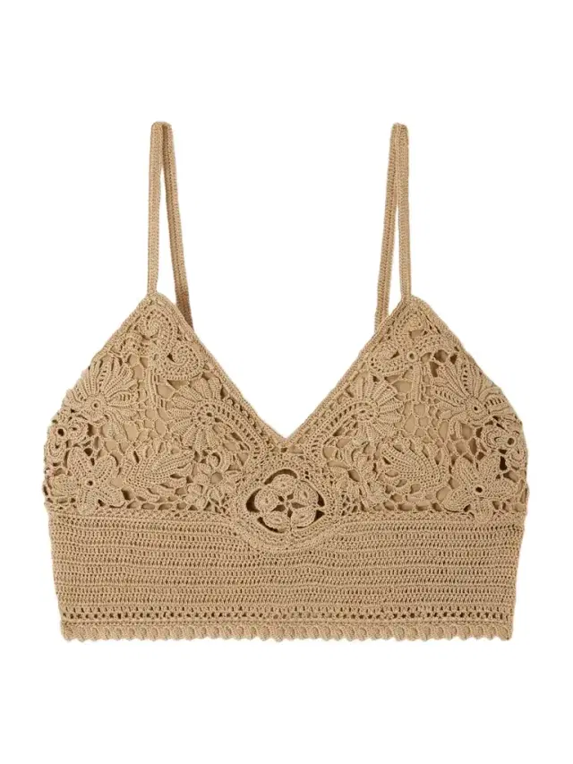 Cropped Crocheted Cotton Top