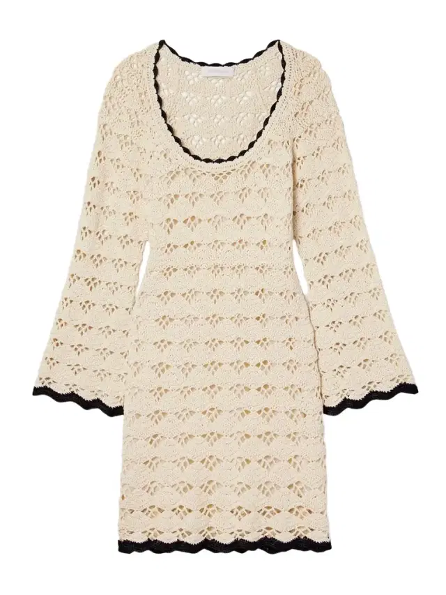 Rhiannon Crocheted Cotton Mini Dress