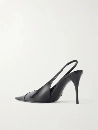 Saint Laurent Babylone Cutout Leather Slingback Pumps | Thumbnail 3 Saint Laurent Babylone Cutout Leather Slingback Pumps | Thumbnail 3