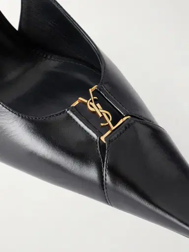 Saint Laurent Babylone Cutout Leather Slingback Pumps | Thumbnail 4 Saint Laurent Babylone Cutout Leather Slingback Pumps | Thumbnail 4