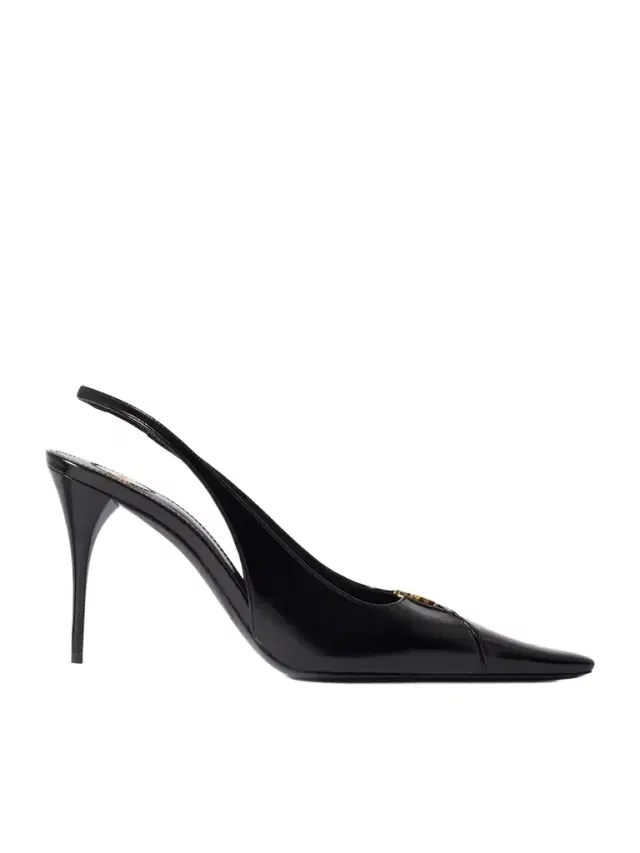 Babylone Cutout Leather Slingback Pumps