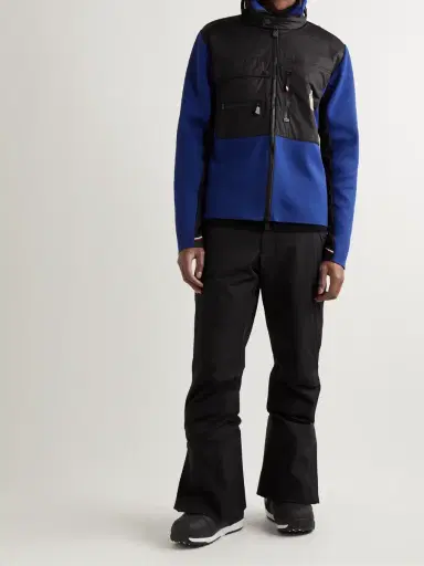 Moncler Grenoble Logo-Appliquéd Fleece and Tech-Jersey Zip-Up Jacket - Men | Thumbnail 2