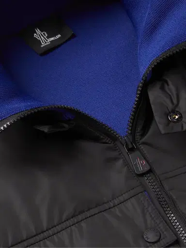 Moncler Grenoble Logo-Appliquéd Fleece and Tech-Jersey Zip-Up Jacket - Men | Thumbnail 5